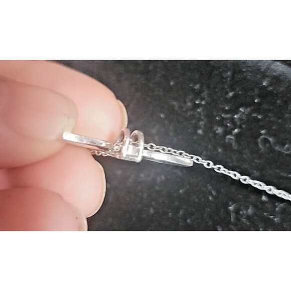 925 Sterling Silver Necklace 18" w fine Silver Dragonfly Pendant Cubic Zirconia - Picture 12 of 16